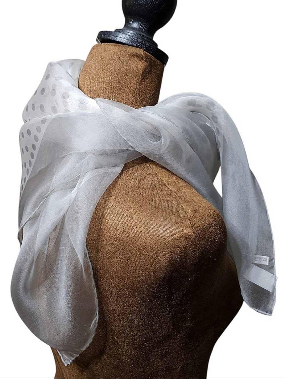 CHRISTIAN DIOR ORGANZA SCARF - Picture 6 of 14